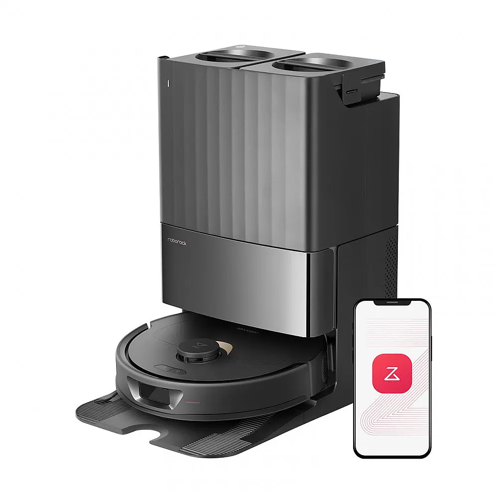Aspirador Robô com Sucção 5500Pa, Auto-Esvaziamento, Lavagem e Secagem Automática, 110V, Roborock Q Revo, Preto