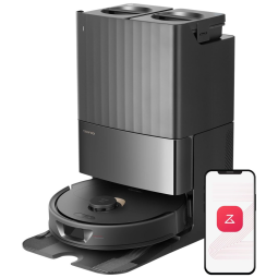 Aspirador Robô com Sucção 5500Pa, Auto-Esvaziamento, Lavagem e Secagem Automática, 110V, Roborock Q Revo, Preto