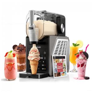 Máquina de Slushie e Sorvete Azmsary 2,5L Preto LED Display 6 Programas Pré-definidos Limpeza Automática FS306-US