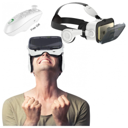 Óculos Realidade Virtual Fone de Ouvido Controle Remoto 3D Jogo e Filme