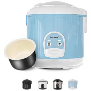 Panela elétrica de arroz MOOSUM com um toque para arroz de sushi japonês asiático, 5 xícaras não cozidas 10 xícaras cozidas, panela rápida