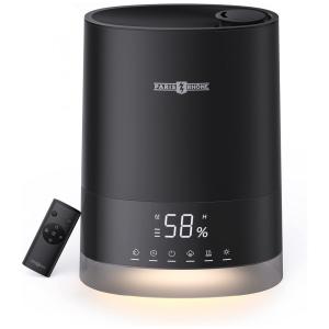 Umidificador Ultrassônico Portátil 6L com Aromaterapia, até 50H, Área 70m2, 110v, PARIS RHÔNE PE AH016, Preto