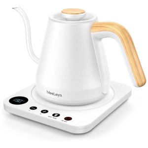 Chaleira Elétrica 0,8 L com Controle de Temperatura, 110V 1200W, MeeLeya, Branca