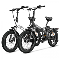 Kit com 2 Bicicletas Elétricas Dobráveis bluebiko F6B com Motor Brushless 750W (Pico 1000W), Bateria Removível 48V 20Ah, Freios a Disco