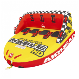 Boia Rebocável Aquática para 4 Pessoas, AIRHEAD AHMH2226, Vermelho e Amarelo