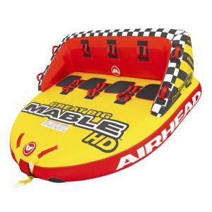 Boia Rebocável Aquática para 4 Pessoas, AIRHEAD AHMH2226, Vermelho e Amarelo