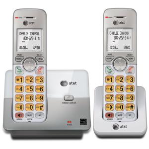 Telefone sem Fio DECT 6.0 com 2 Aparelhos, ATT EL51203, Prateado