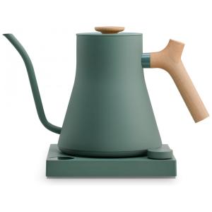 Chaleira Elétrica Fellow Stagg EKG Pro Verde Fumaça com Alça de Madeira Maple Controle de Temperatura Preciso 0,9 L 110V 1200W