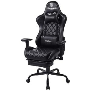 HEALGEN Cadeira de Escritório Gamer Reclinável e Ergonômica com Apoio para Lombar, Preta