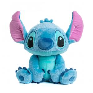Pelúcia Stitch 22 cm de Altura com Bordados Detalhados, Orelhas Grandes e Função de Rir, Girar e Falar para Bebês e Crianças