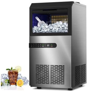 Máquina de Gelo Automática Portátil até kg, 24H, Cor, 110v, LIFEPLUS 45, Rosa