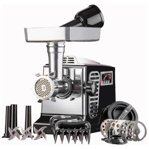 STX Moedor de Carne Elétrico Profissional, 3 Lâminas para Moagem, Aço Inoxidável, 800W, 110V