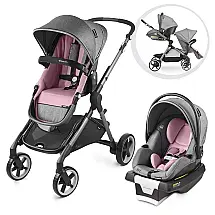 Carrinho de Bebê com Cadeira para Carro Evenflo Gold Pivot, Preto