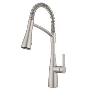 Torneira Cozinha com Pulverizador Pull Down e Acabamento em Aço Inoxidável, Pfister Kwan F5297KWCGS