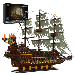 Kit de Construção Navio MOC Misterioso com 3653 Peças, JMBricklayer, Marrom