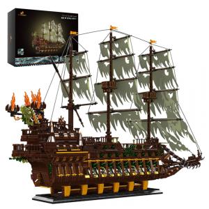 Kit de Construção Navio MOC Misterioso com 3653 Peças, JMBricklayer, Marrom