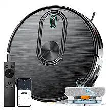 Robô Aspirador XIEBro E8S 2 em 1 com Mop 6500Pa Navegação Giroscópio 200min Wi-Fi Preto