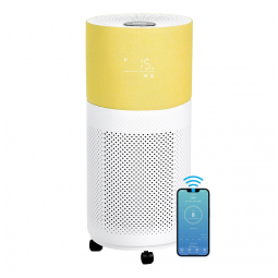 Purificador de Ar com Filtro True HEPA, Área até 236 m2 e Controle por APP, CleanForce, Amarelo