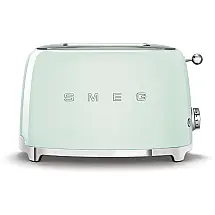 Torradeira Elétrica 50s Retro, 2 Fatias, 6 Níveis Sombra, 110v, SMEG TSF01PGUS, Verde Claro