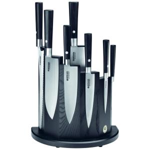 Conjunto de Facas Damasco 130425SET, Aço Inoxidável, 8 Peças, BOKER, Preto