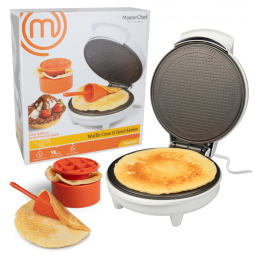 Máquina de Waffle Cone Sorvete Inclui Shaper Roller e Bowl Press, 110v, MASTERCHEF WCB 041, Branco