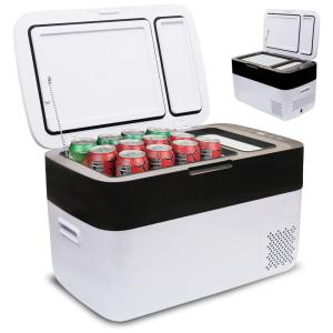 Mini Geladeira Automotiva, Portátil 90L AC, DC Porta USB Display LCD, CHO POWER SPORTS, Cinza