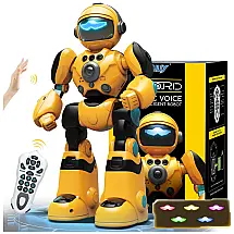 Robô Interativo Canta e Dança com Controle de Detecção de Gestos para Crianças de 3 a 6 Anos, Amarelo