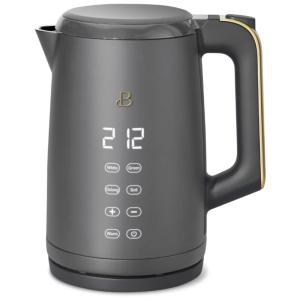 Chaleira elétrica Beautiful 1,7L cinza com display touch, 4 programas de temperatura, modo manter aquecido, 1500W, 110V