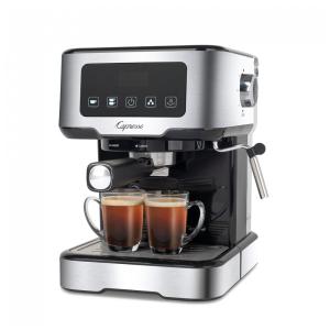 Cafeteira Elétrica Programável . com Tela LCD e Vaporizador, 110v, CAPRESSO 129.05, Prateado