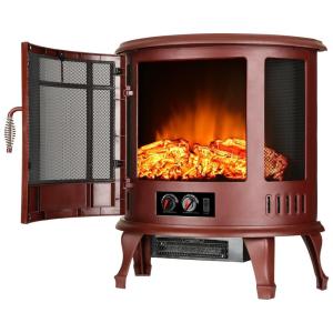 Lareira Elétrica com Chamas 3D Ajustável, 110v, E FLAME USA EF FS2213R, Vermelho