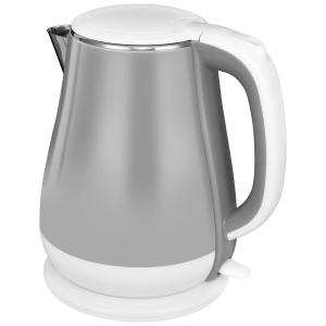 Chaleira Elétrica 1.5L com Desligamento Automático, Aço Inoxidável, 1200W, Branca, 110v, MOWHEY, Branco