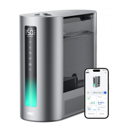Umidificador Inteligente 6 Litros de Névoa Fria, 60 Horas de Ação, Dreo HM713S, Prata
