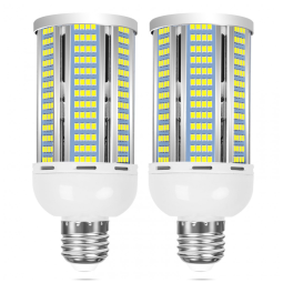 Lâmpada LED Corn 50W (2 un) Elivern, 6000 lúmens, 6000K daylight, base E26/E27, ideal para garagem, fábrica, galpão e área externa.