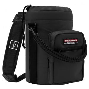 Bolsa Térmica para Garrafa 3L com Alça para Transporte e Bolsos, Garrafa não incluída, NATURE PIONEOR, Preto