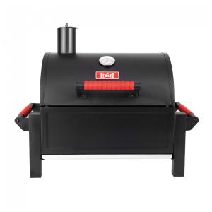 Churrasqueira a Carvão com Grelha de Ferro Fundido e Alças Anti Escaldamento para ao Ar Livre, Feasto, Preta