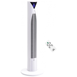 HOMCOM 37.75 70 Ventilador de torre oscilante para quarto com 3 velocidades, temporizador 12H, painel de LED e controle remoto, branco