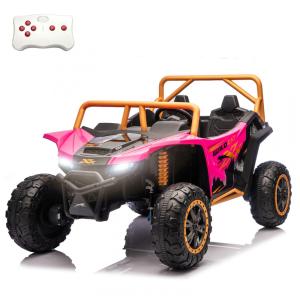 Carro Elétrico Infantil Arctic Cat UTV 24V Preto XXXL 2 Lugares com Controle Remoto, Bluetooth, Luzes LED e Suspensão Premium