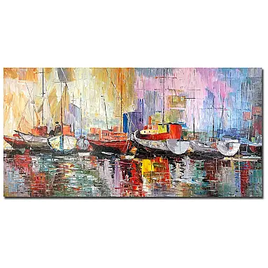 Art Quadro Decorativo Veleiro Colorido