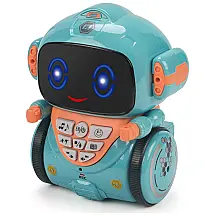Robô Interativo Inteligente Canta, Dança e Conta Histórias com Controle de Voz, 3 a 8 Anos, KAEKID, Azul