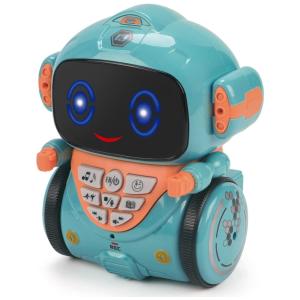 Robô Interativo Inteligente Canta, Dança e Conta Histórias com Controle de Voz, 3 a 8 Anos, KAEKID, Azul