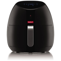 Fritadeira Elétrica AirFyer Sem Óleo, 5L com 8 Programas, 110V 1700W, BODUM 12069 01US, Preto