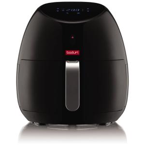 Fritadeira Elétrica AirFyer Sem Óleo, 5L com 8 Programas, 110V 1700W, BODUM 12069 01US, Preto