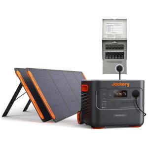 Kit Gerador de Energia Solar Explorer 3000 Pro com 2 Painéis Solares de 200W e Interruptor Manual de Transferência até 3kW, 110V, Jackery