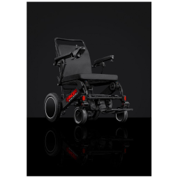 Cadeira de Rodas Elétrica de Fibra de Carbono Dobrável Reclinável para Adultos de até 180 kg, Porto Mobility, Preta