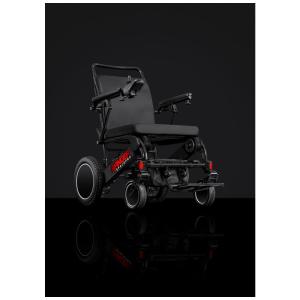 Cadeira de Rodas Elétrica de Fibra de Carbono Dobrável Reclinável para Adultos de até 180 kg, Porto Mobility, Preta