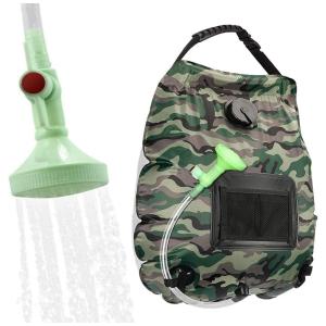 Chuveiro Portátil 20L com Bomba a Pressão e Mangueira para Acampamento, KIPIDA, Verde