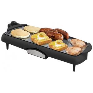 Grill Elétrico Antiaderente de Cerâmica para Panquecas e Ovos, 110V 1600W, Nozaya, Preto