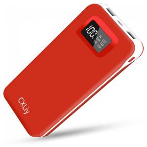Powerbank Carregador Portatil 24000mAh Display LCD Escritório Viagem, CXLIY 074 F, Vermelho