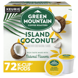 Cápsulas de Café TorraLeve sabor Coco da Ilha, 72u, Keuring Kcup, GREEN MOUNTAIN COFFEE ROASTERS 5000194658, Marrom