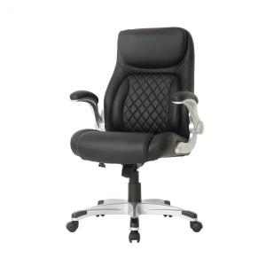 Cadeira de Escritório Ergonômica em Couro Sintético com Apoio de Braços, Nouhaus Posture, Preta